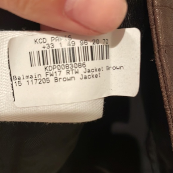 Balmain runway blouse sleeve sample piece dead stock 4-6? Size leather from 2017 - Picture 9 of 11